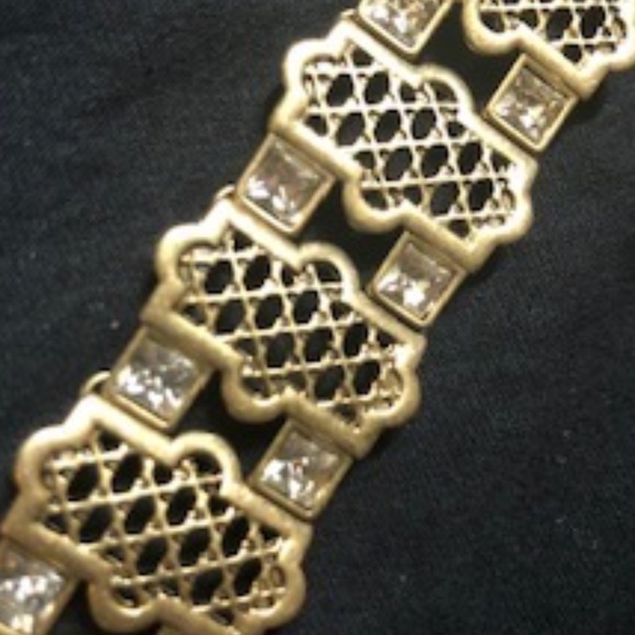 Lia Sophia Goldtone Mesh With Rhinestone Set *EUC* - Picture 9 of 9